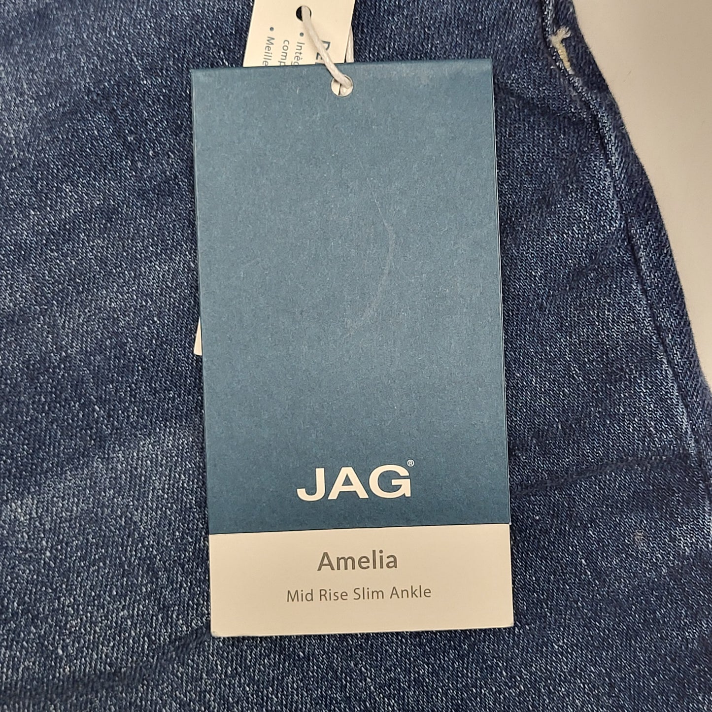 JAG Amelia Mid Rise Slim Ankle Womens Sz 24W/27 Kodiak Blue J2321EAE374