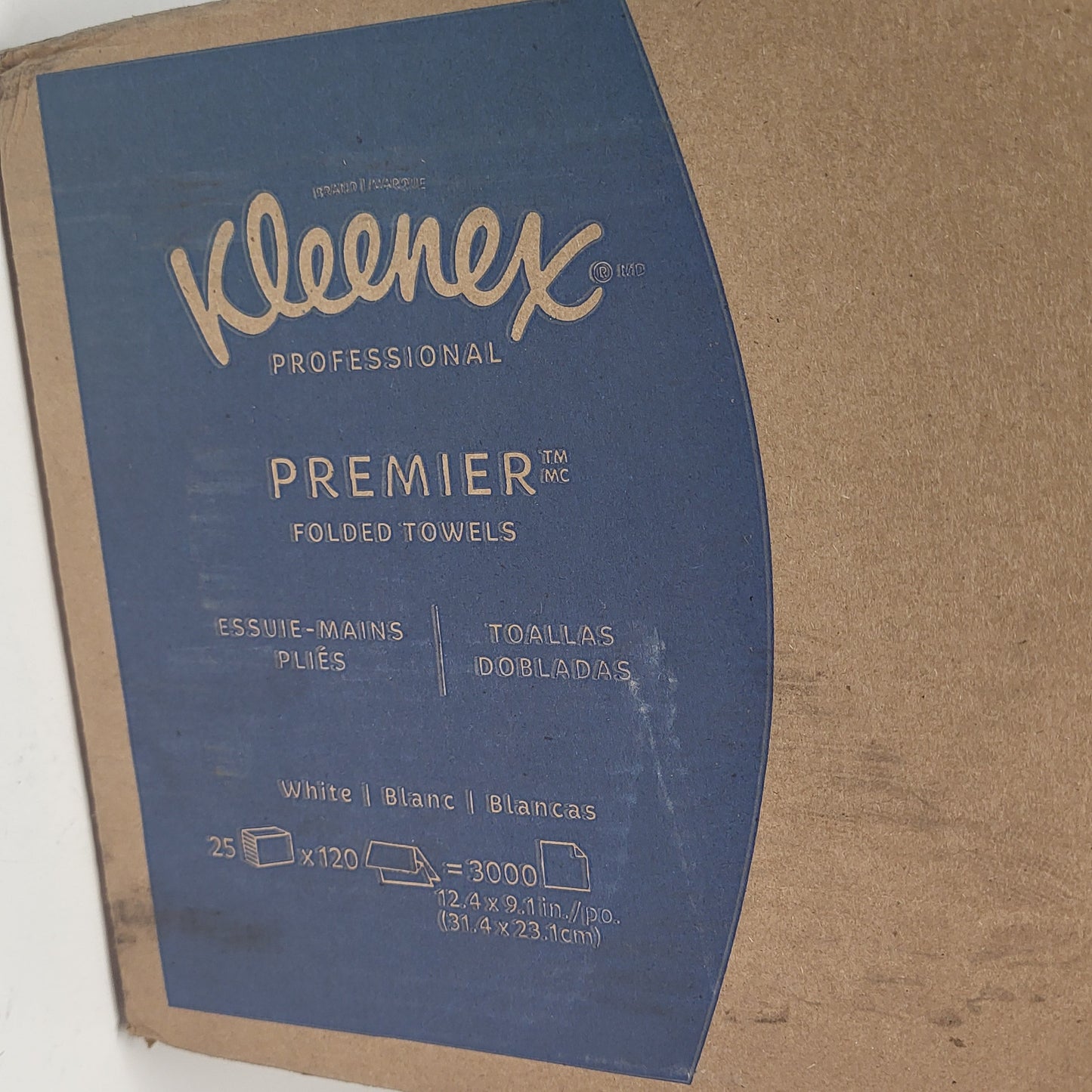 KLEENEX (25 PACK) Professional Premier Folded Towels  120 sheets each White