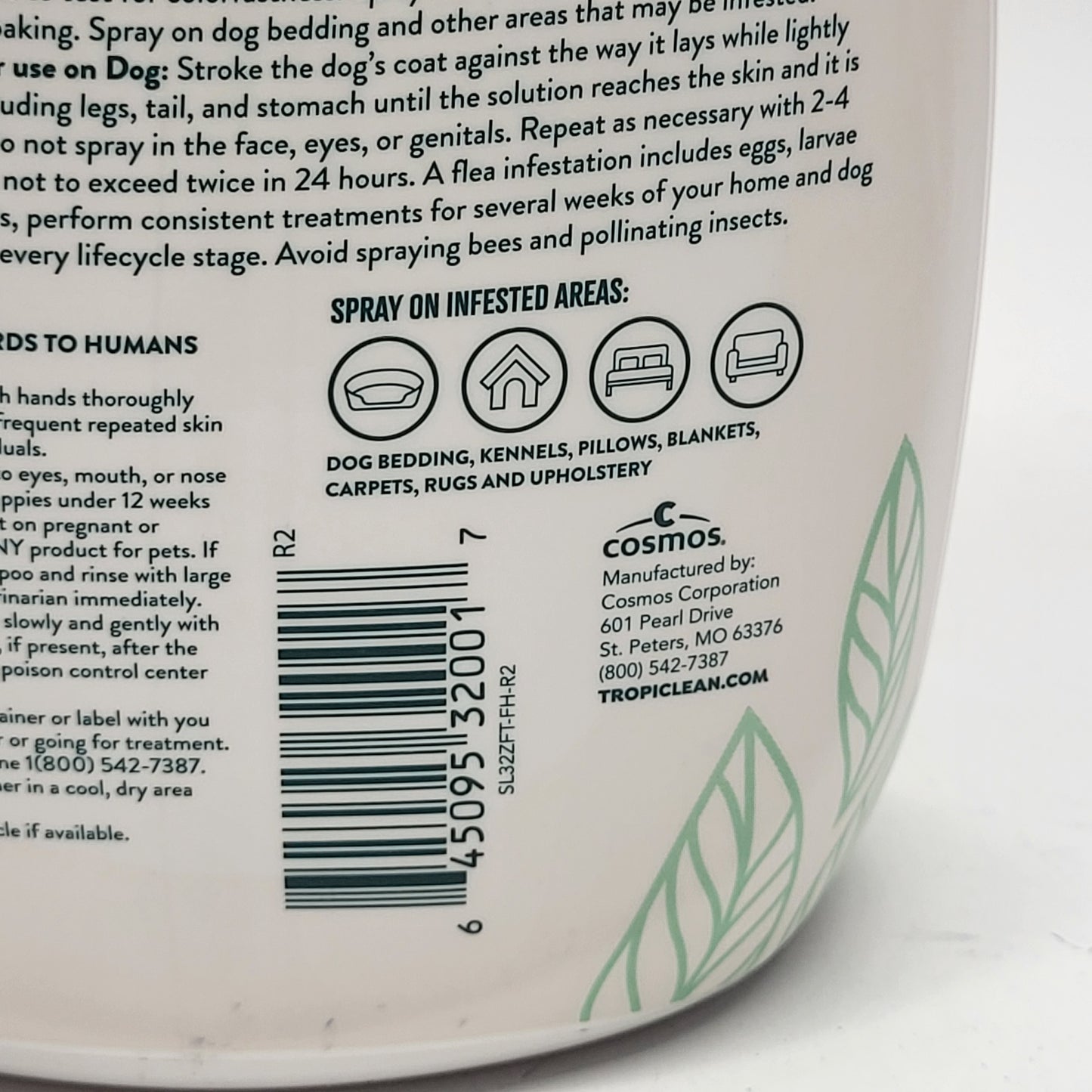 TROPICLEAN (3 PACK) Natural Flea & Tick Max Strength Home + Dog Spray 32 oz