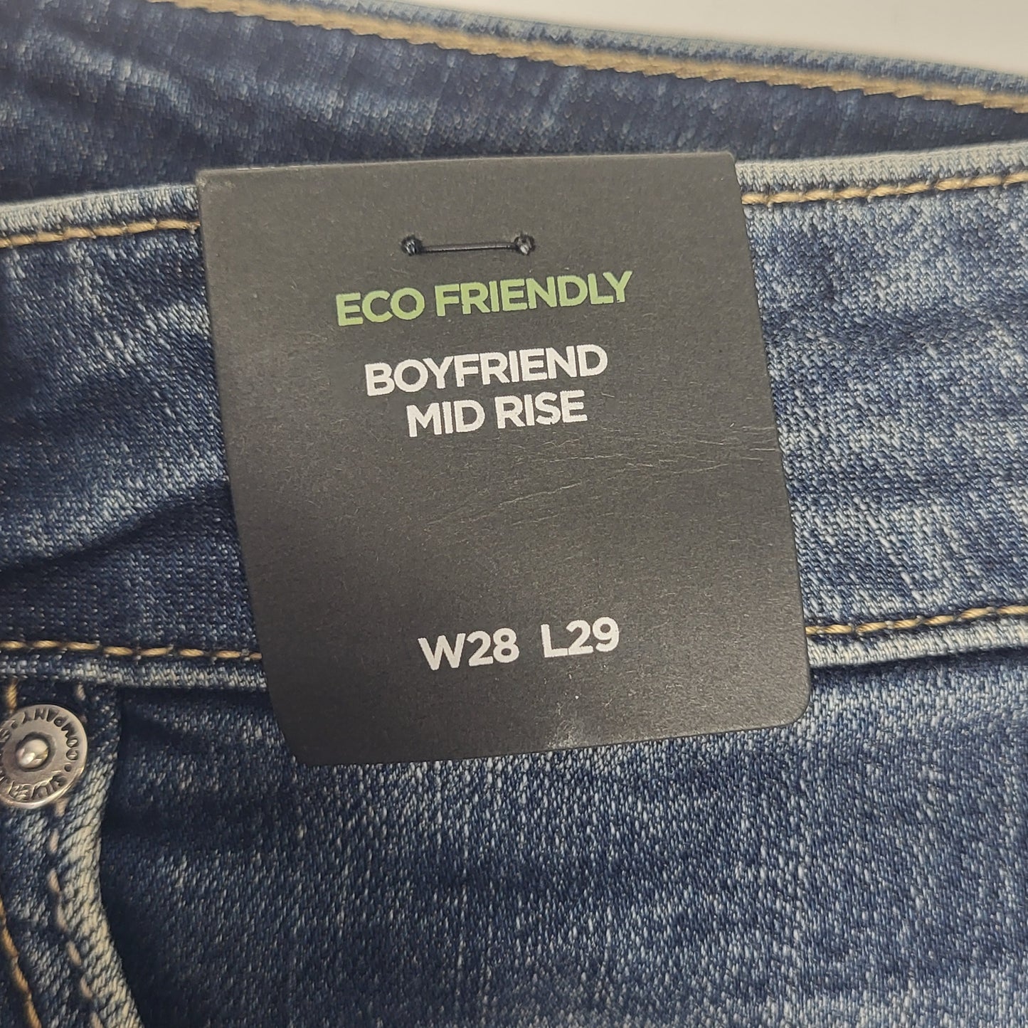 SILVER JEANS CO. Boyfriend Mid Rise Eco Friendly Sz 28/29 Indigo L2710EGX376