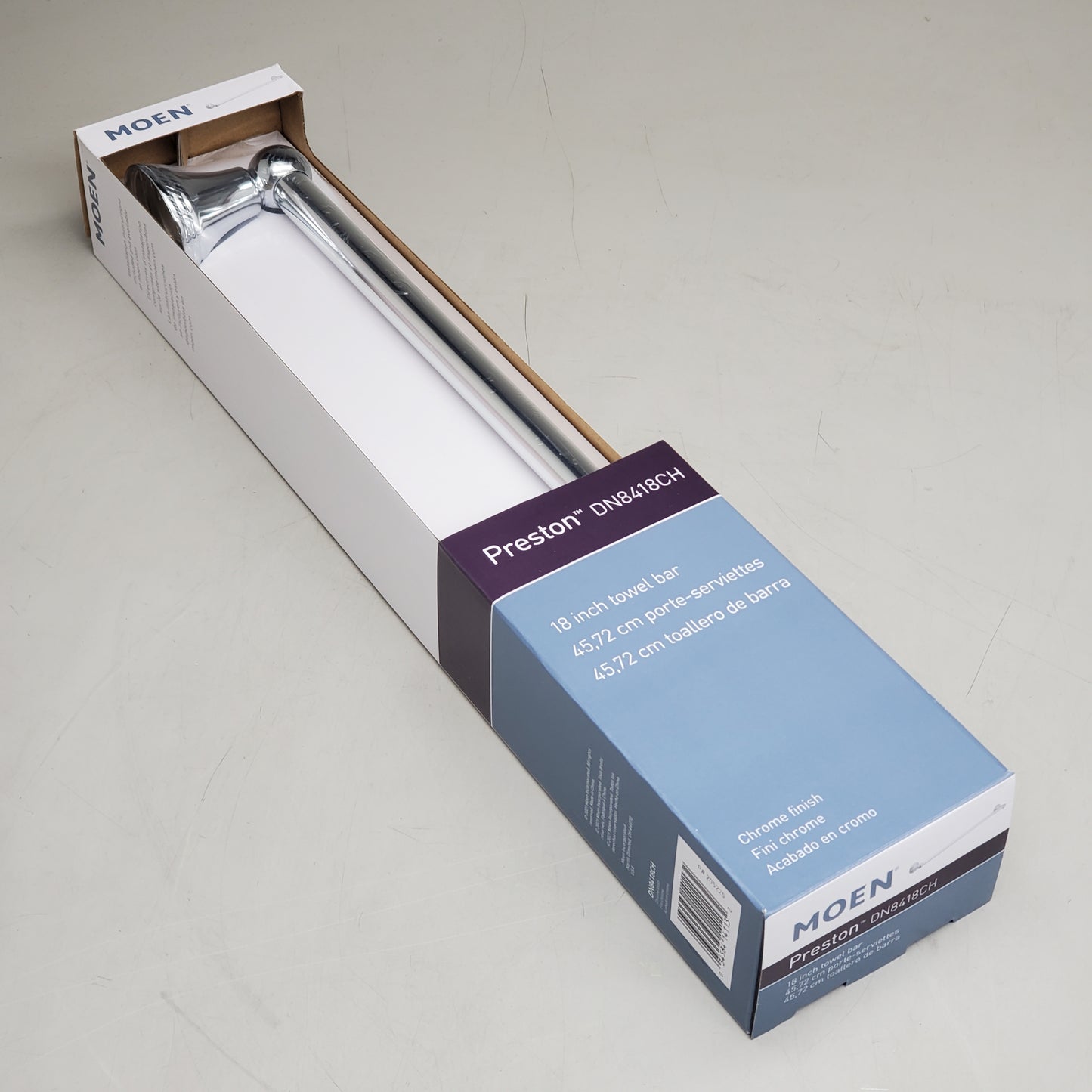 MOEN Preston Towel Bar Single Bar 18" Chrome Finish DN8418CH