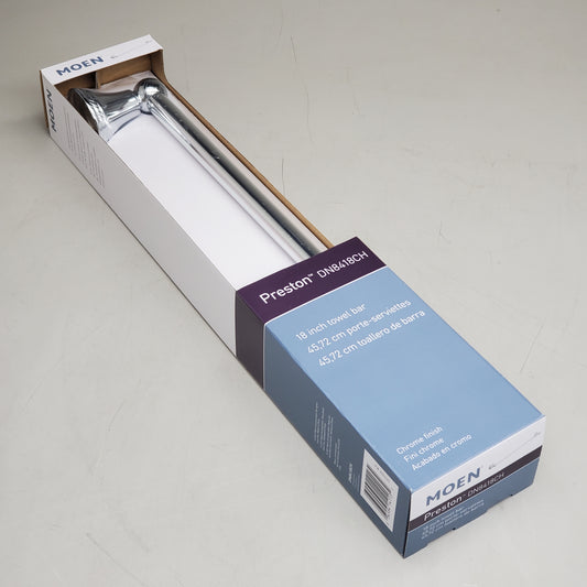 MOEN Preston Towel Bar Single Bar 18" Chrome Finish DN8418CH