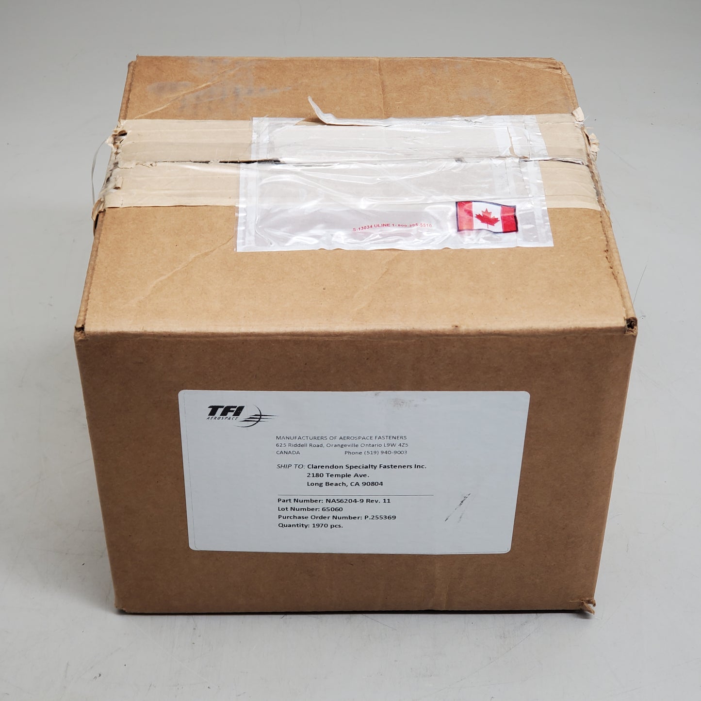 TFI AEROSPACE (28370 Pcs) Cadmium Plated Fasteners Steel Hex Bolts ~1/4"x17/16" NAS6204-9 REV. 11