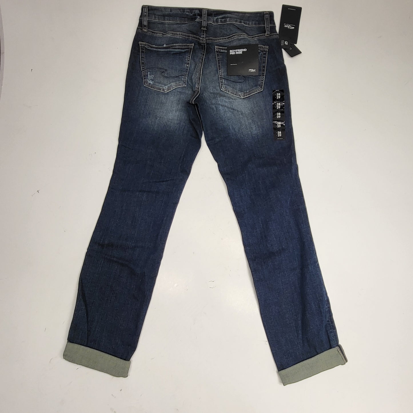SILVER JEANS CO. Boyfriend Mid Rise Sz 28/29 Indigo L27101EGX360
