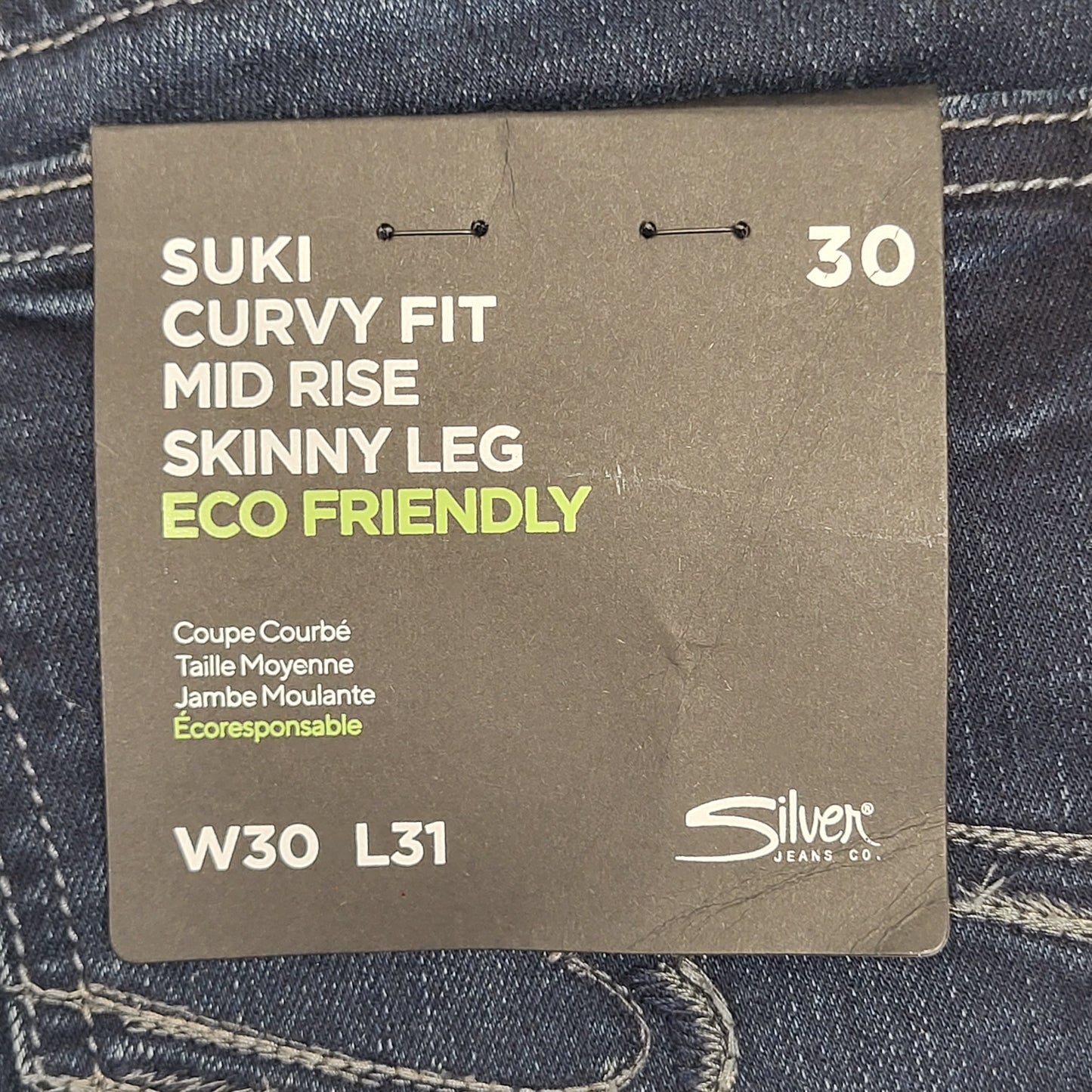 SILVER JEANS CO Suki Mid Rise Skinny Luxe Stretch Jeans Women's Sz 30/31 Oxford L93136edb418 Women's Sz 30/31 Oxford L93136EDB418