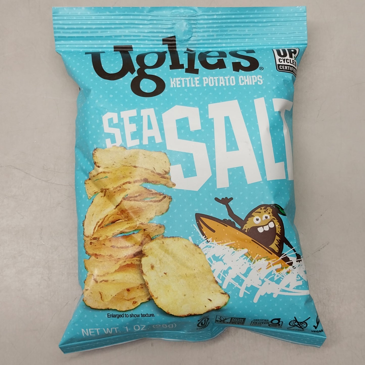 UGLIES (32 PK!) Kettle Potato Chips Sea Salt Gluten Free Snack Pack 1oz BB 12/24