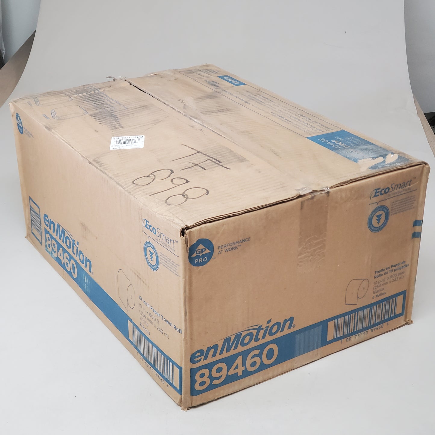 ENMOTION (6 Pack) Paper Towel Rolls 10" W 800' L 1.5" Core White 89460