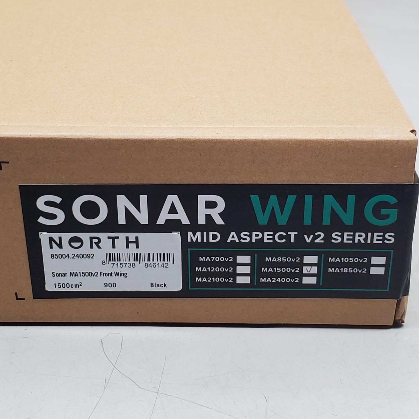 NORTH Sonar Wing Mid Aspect V2 Series Front Wing Ma1500v2 1500 cm Black 85004.240092
