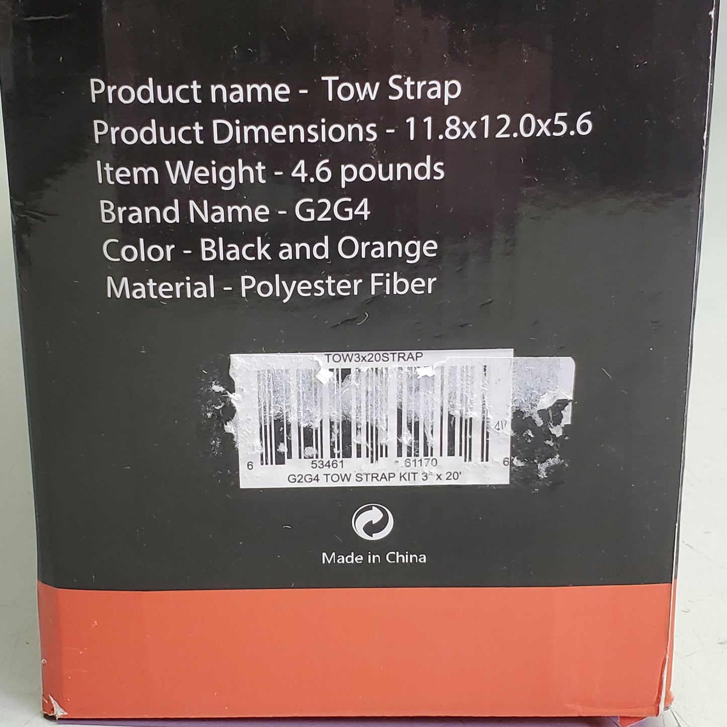 G2G4 Looped Tow Strap 20ft x 3" 35,000 LB Break Strength Off-Road Recovery 4WD