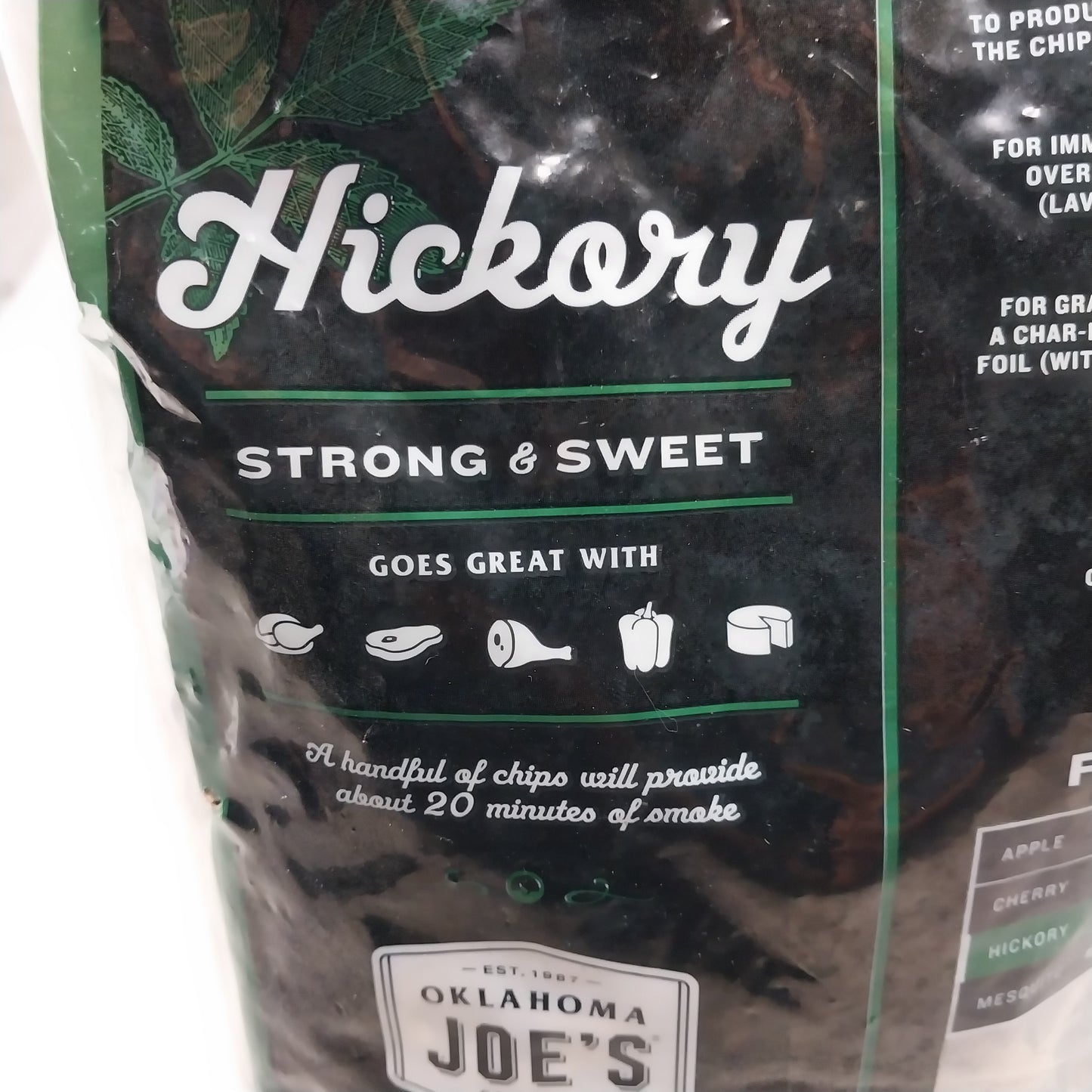 OKLAHOMA JOE'S Wood Chips Hickory Bag 179 Cu In/2 Lbs 17.125938 (New)