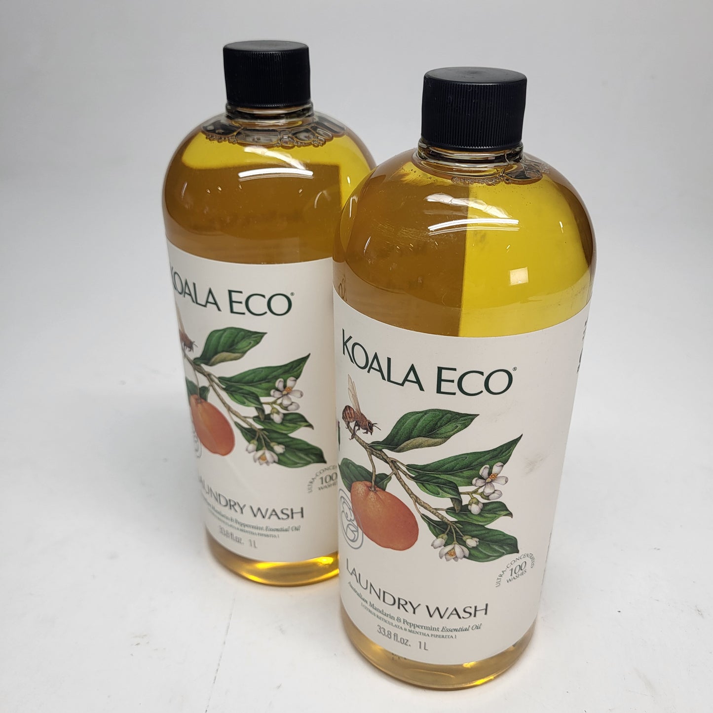 KOALA ECO (2 PACK) Laundry Wash Mandarin and Peppermint Essential Oil 33.8 oz