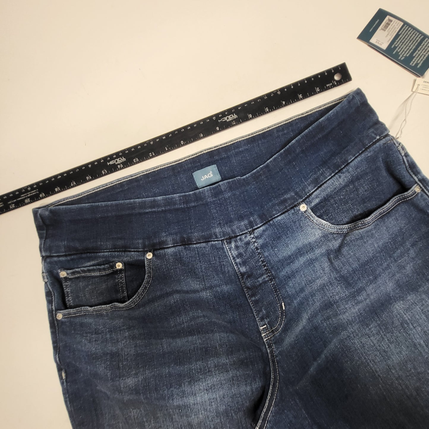 JAG Amelia Mid Rise Slim Ankle Womens Sz 24W/27 Kodiak Blue J2321EAE374