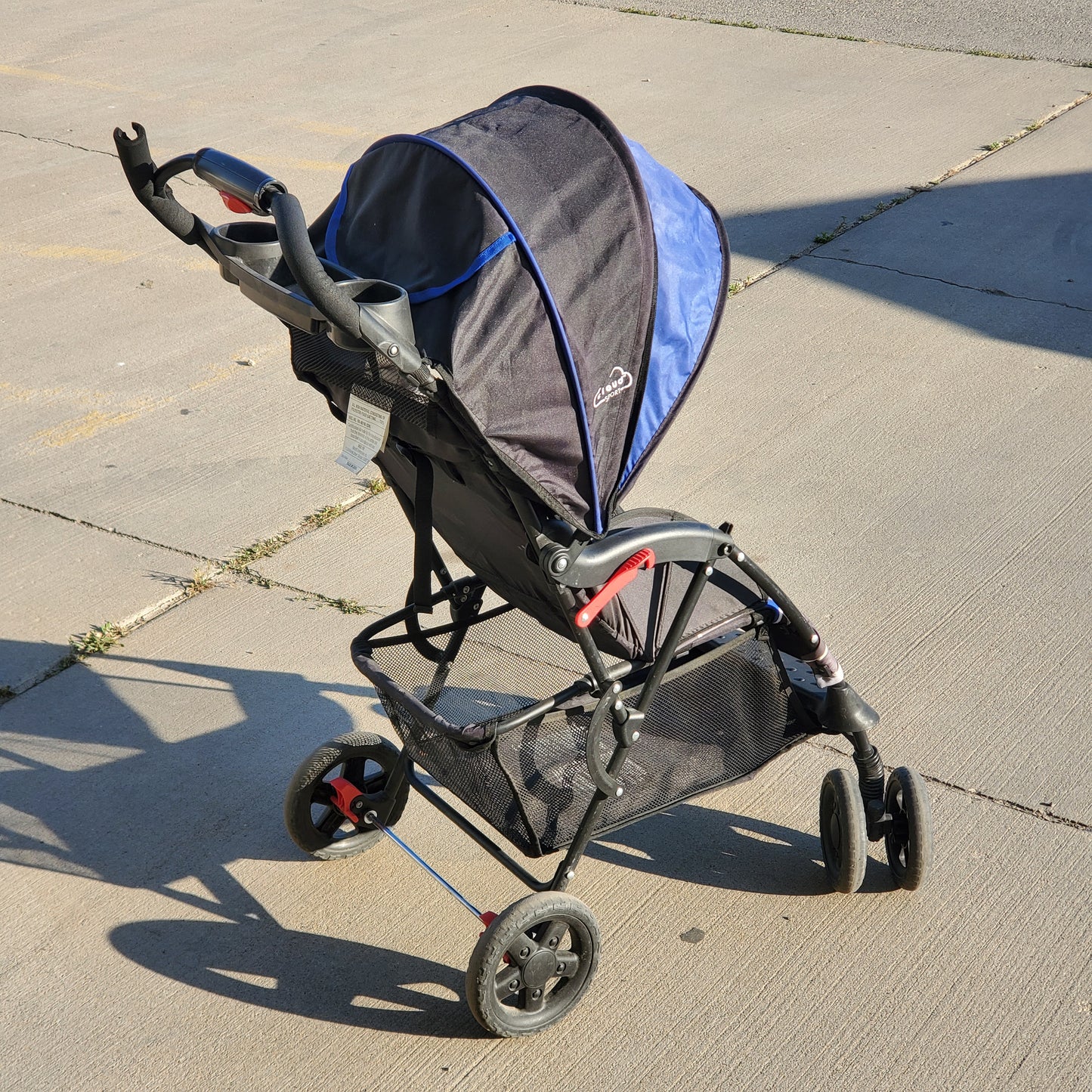 ZA@ CLOUD SPORT Free-stand 1-hand Fold Stroller Lightweight Black / Blue (Used)