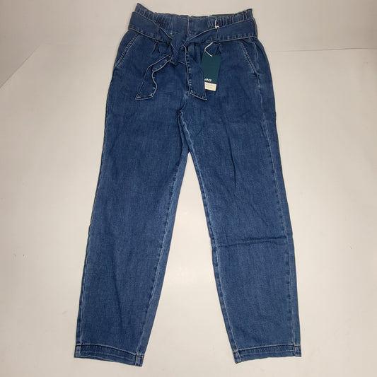 JAG Belted Pleat High Rise Tapered Ankle Womens Sz 8/27 Blue Nova J2882SAP325