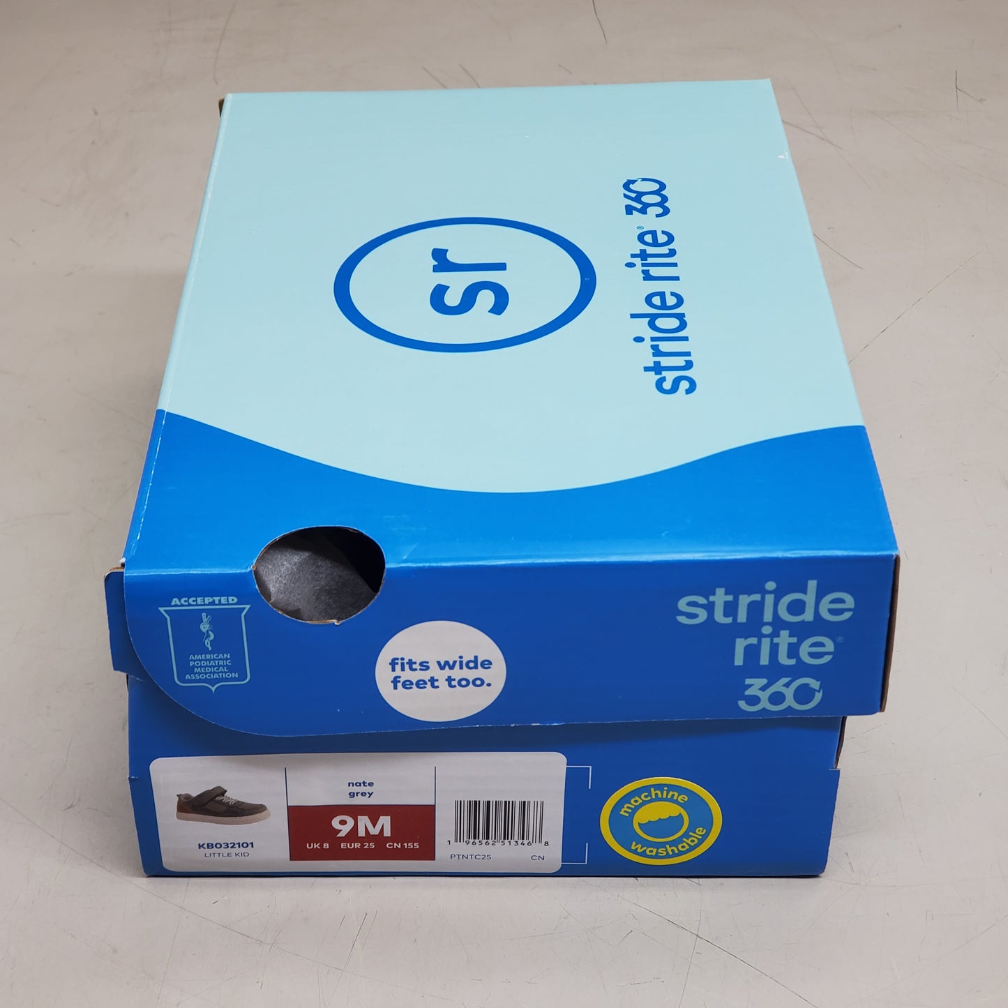 STRIDE RITE 360 Nate Dress Sneaker Shoes Kids SZ 9M Grey KB032101