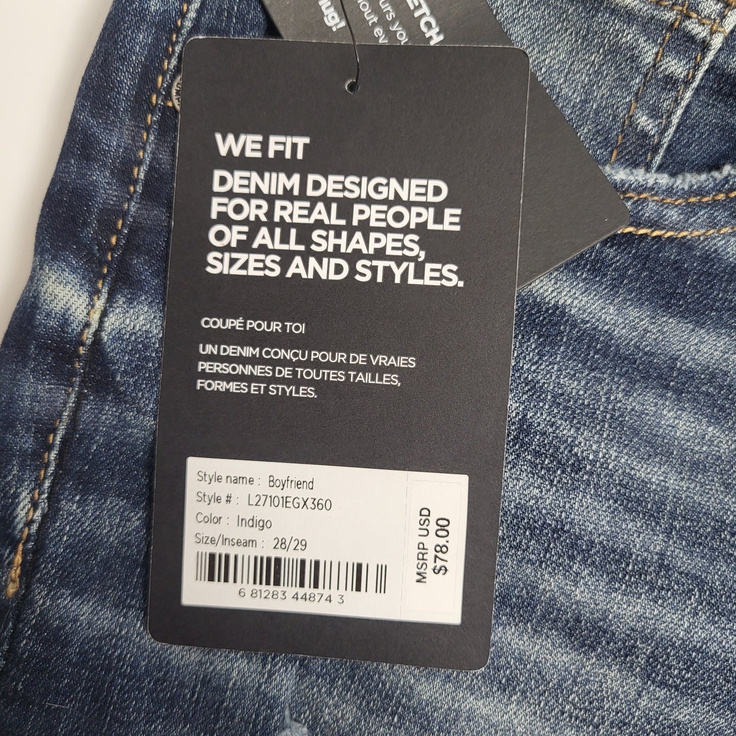 SILVER JEANS CO. Boyfriend Mid Rise Sz 28/29 Indigo L27101EGX360