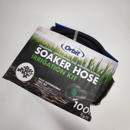 ORBIT Soaker Hose Irrigation Kit Fully Customizable 100 ft Black (As Is)