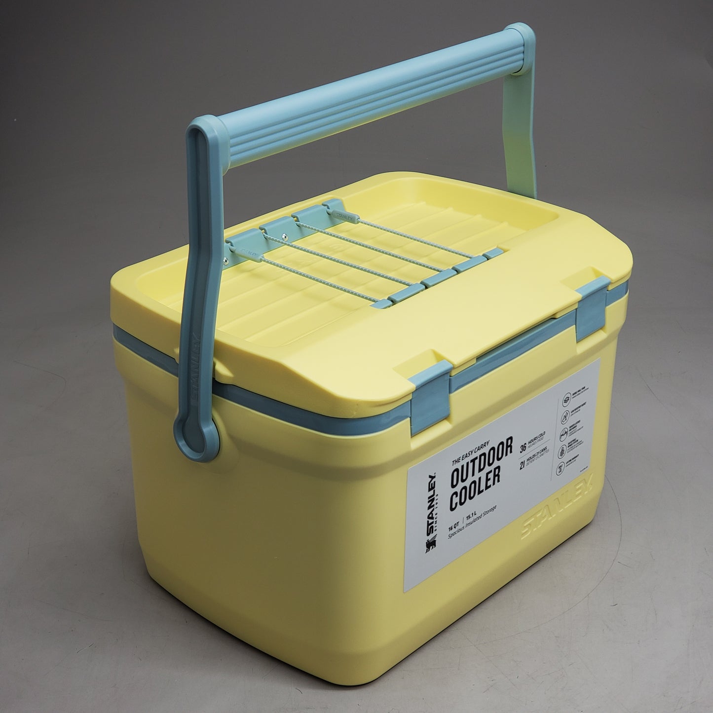 STANLEY Heavy Duty Outdoor Camping Cooler W/ Easy Carry Handle 18 QT Pomelo 10-01623-206
