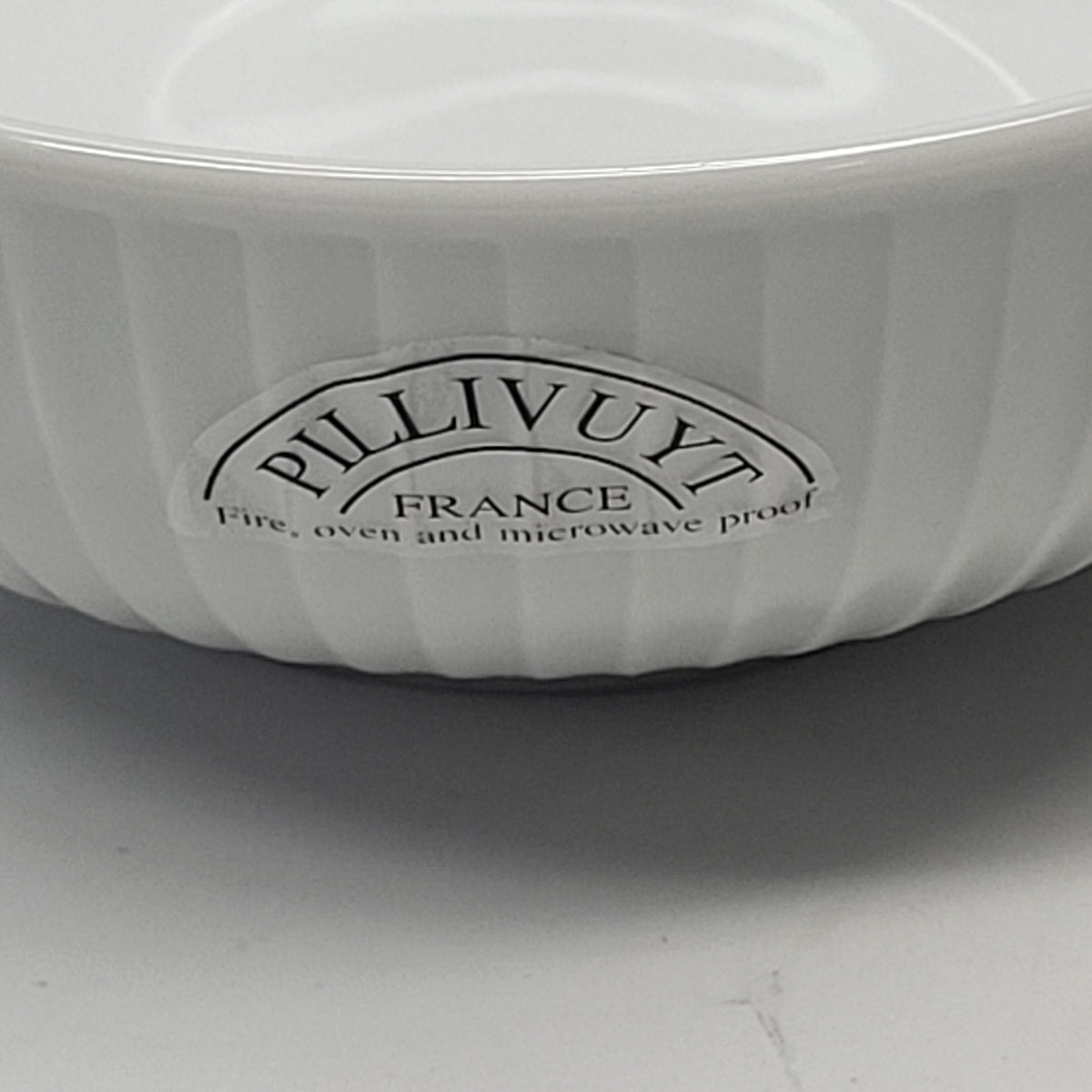 PILLIVUYT (4 PACK) Plisse Porcelain Cereal Bowls 6 oz All White 174215BL