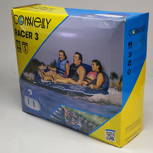 CONNELLY Connelly Racer 3 Towable Tube W/ Handles - 3 Riders 60"x75" Blue/White