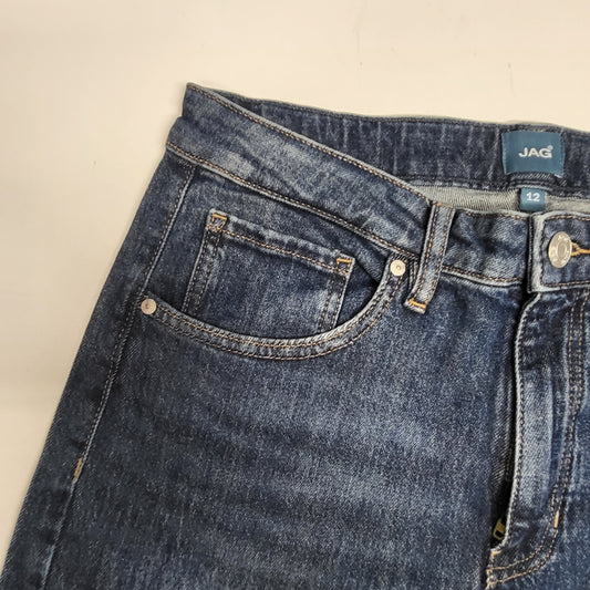 JAG Sophia High Rise Wide Leg Jeans Womens Sz 12/30 Eiffel Blue J2951ACS383
