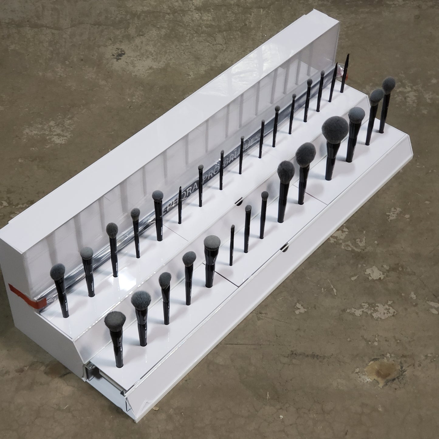 ZA@ Pallet of SEPHORA Makeup Store Display Shelf Organizers And Brushes (AS-IS)