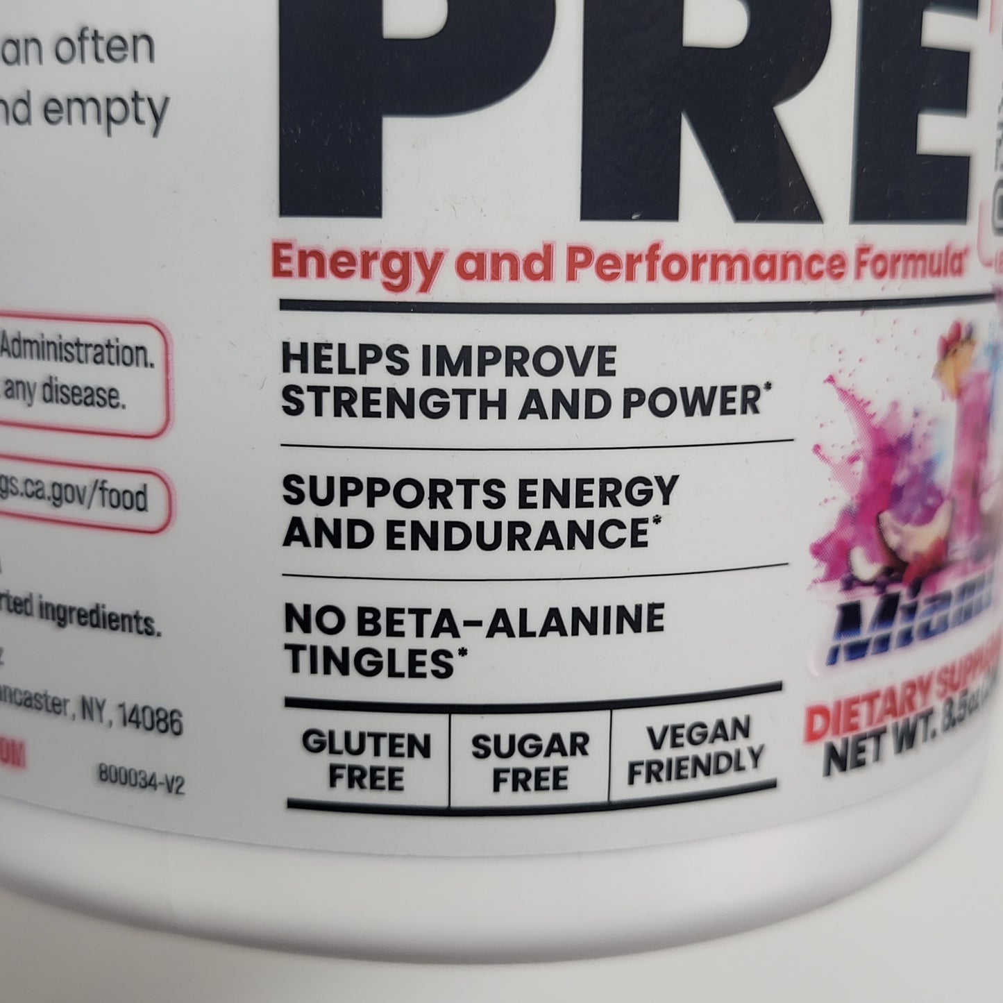 BASIC Creatine Monohydrate Increase Muscle Mass Miami Vice 8.5oz BB 01/27