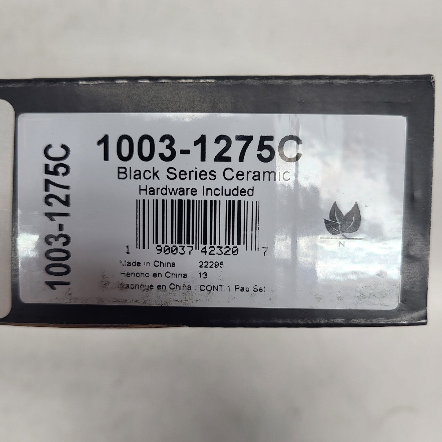 QUALITY-BUILT Ceramic Disc Brake Pad Set Black Rear 1003-1275C