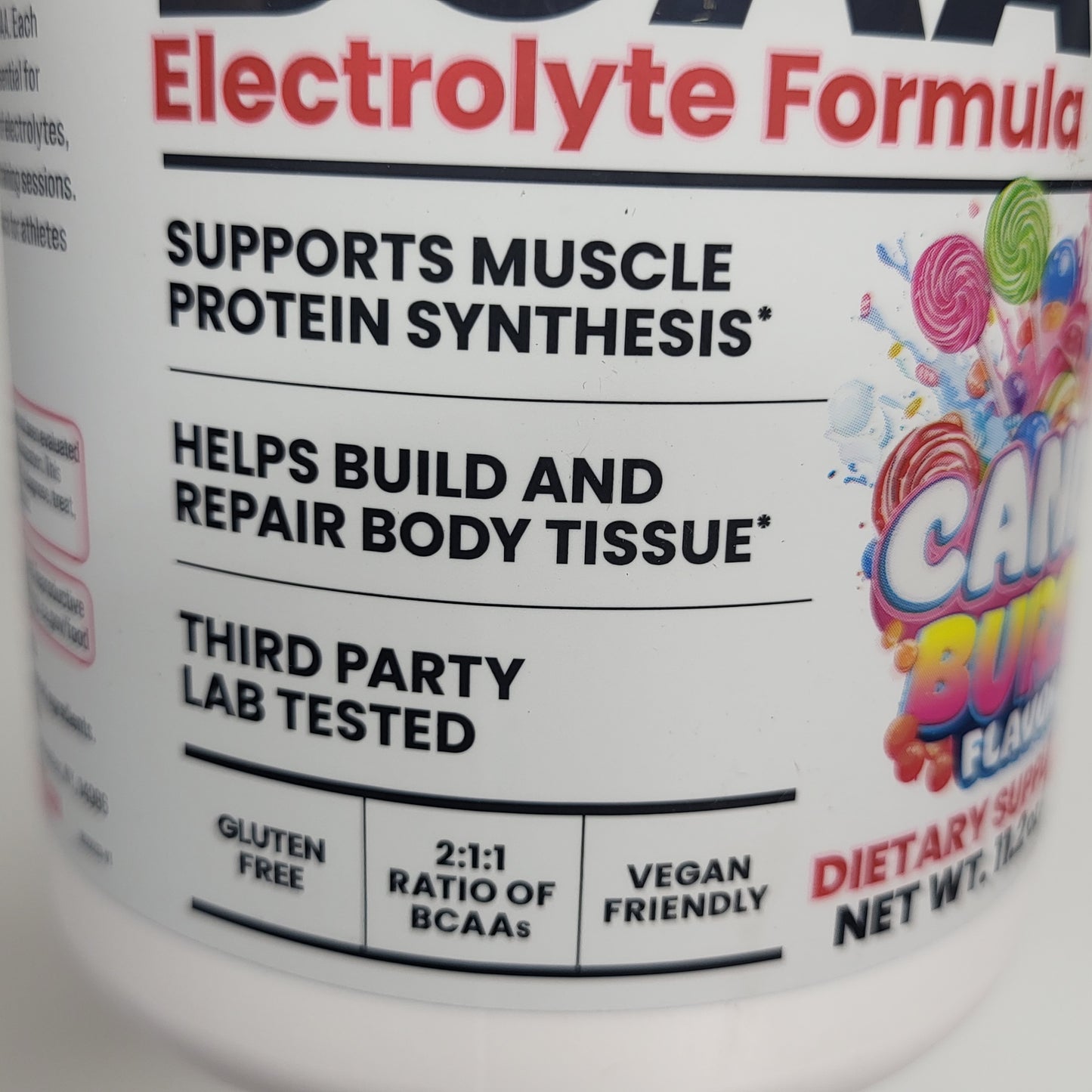 BASIC Creatine Monohydrate Increase Muscle Mass Candy Burst 11.2oz BB 01/27