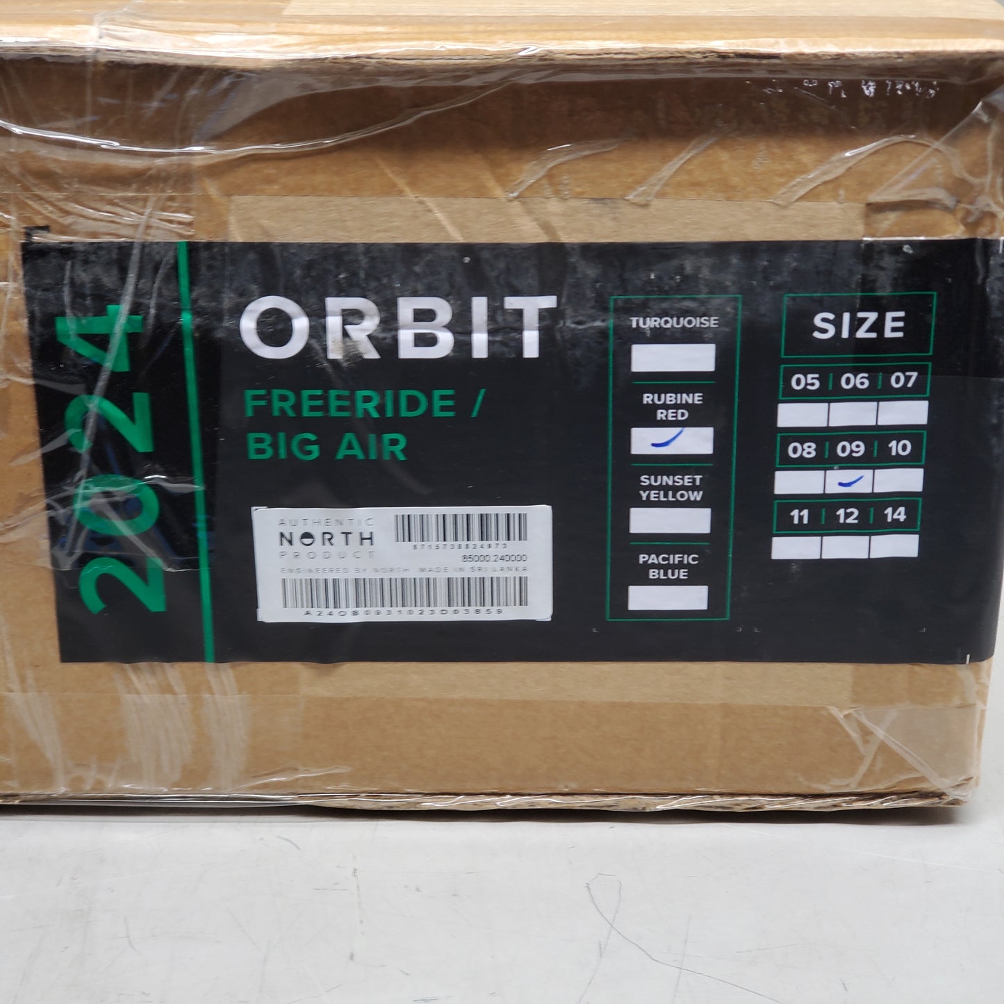 NORTH Orbit Freeride / Big Air Water Surfing Kite 2024 9 Meter Rubine Red 85000.240000