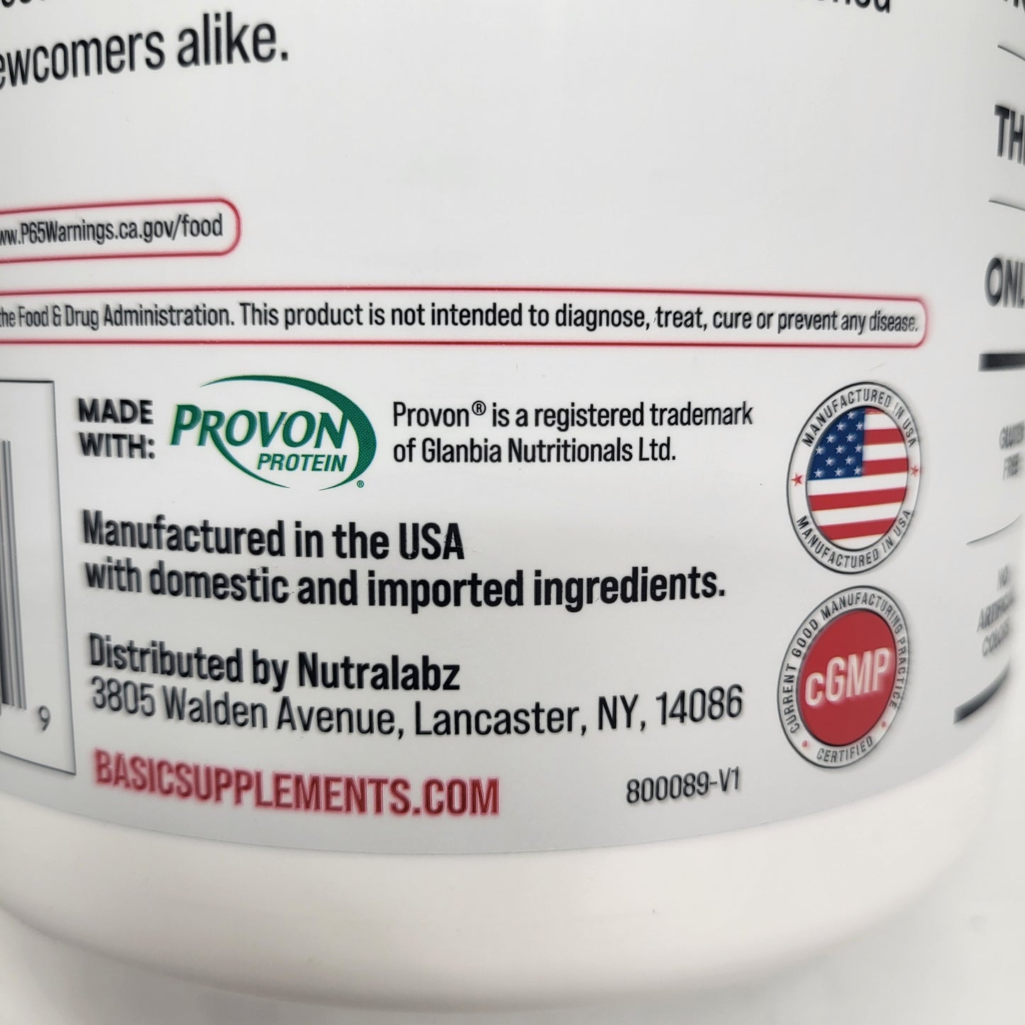 BASIC Basic Whey Isolate Zero-fat High-quality Protein Vanilla 2lbs BB 05/28