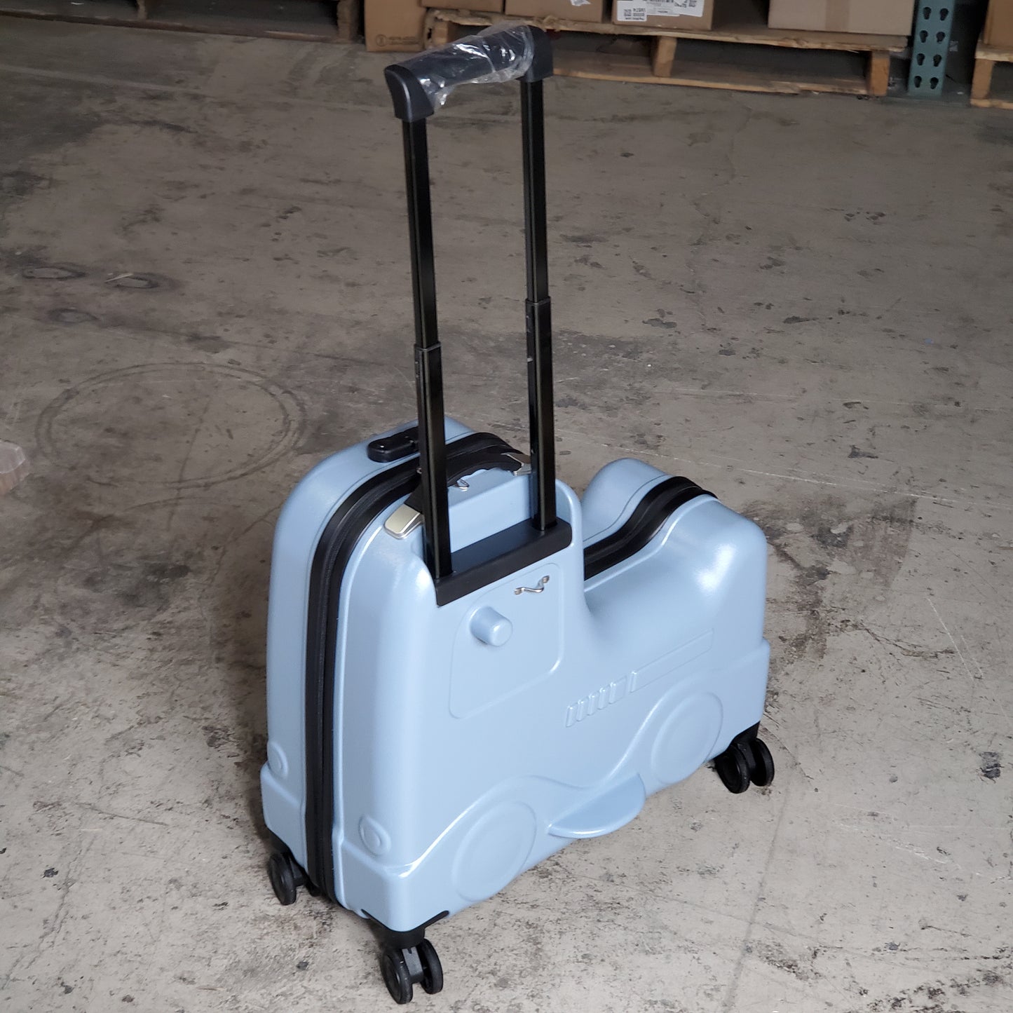 PEACNNG Children's Trolley Ride On Rolling Suitcase Luggage 22 in Light Blue G609-LU0193-BU00