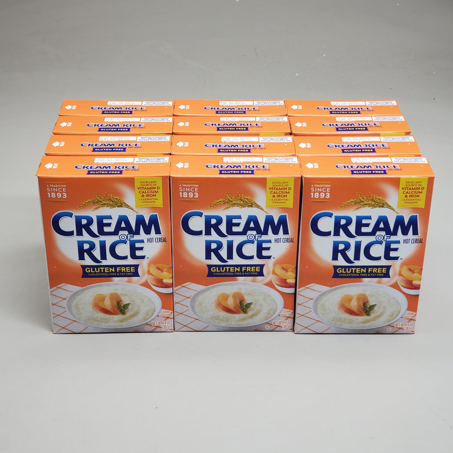 B&G FOODS (12 Pack) Cream Of Rice Hot Cereal Gluten Free 14 oz 80100698 BB 6/26