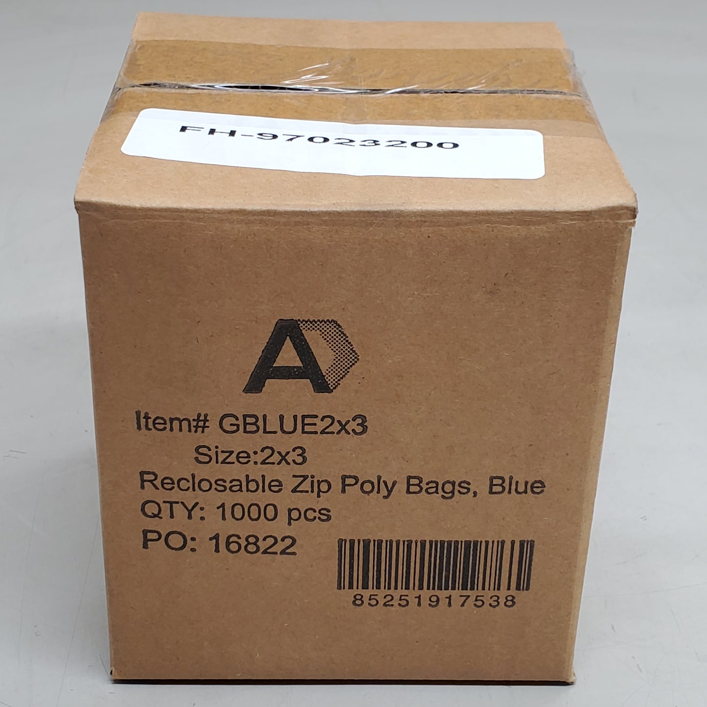 ACTION PACKAGING (1000 Pcs) Reclosable Zip Poly Bags 2x3" 2 Mil Blue GBLUE2X3
