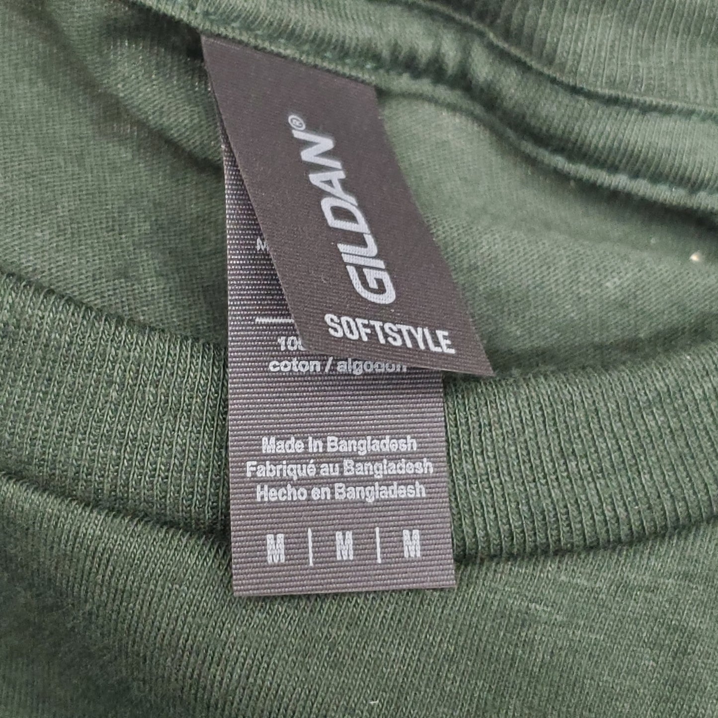 GILDAN (12 Pack) Soft Style Plain Tees Neck Short Sleave 100% Cotton Medium Forest Green