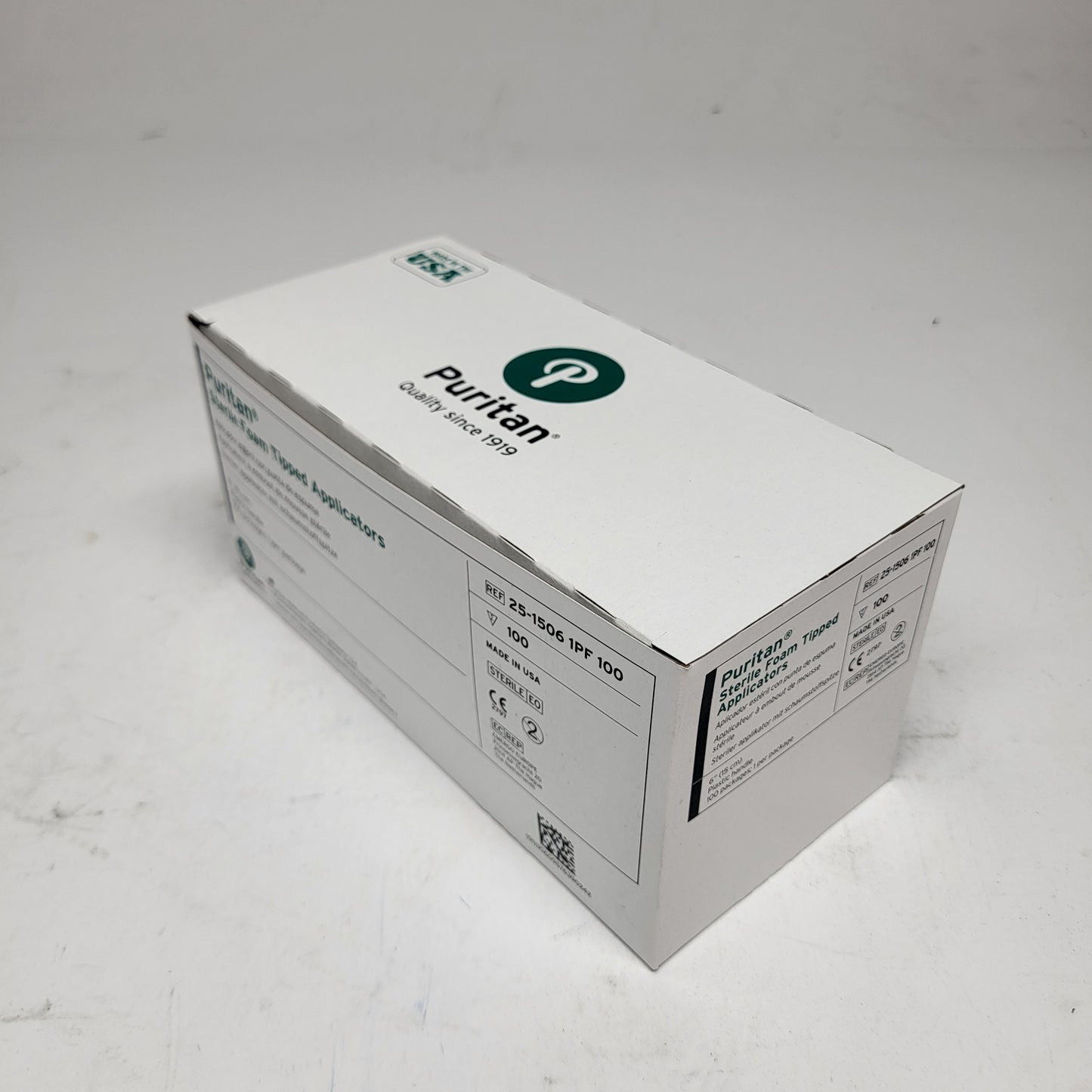 ZA@ PURITAN (10 PACK) Sterile Foam Tipped Applicators Plastic Handle 6" 25-1506