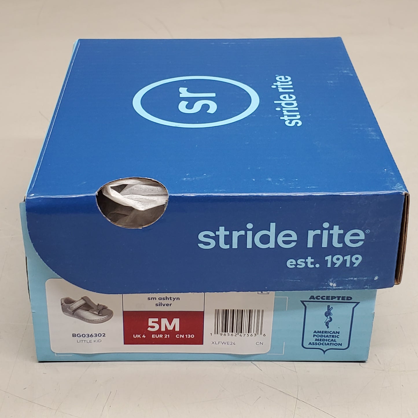 STRIDE RITE Sm Ashtyn Dress Shoes Toddler SZ 5M Silver BG036302