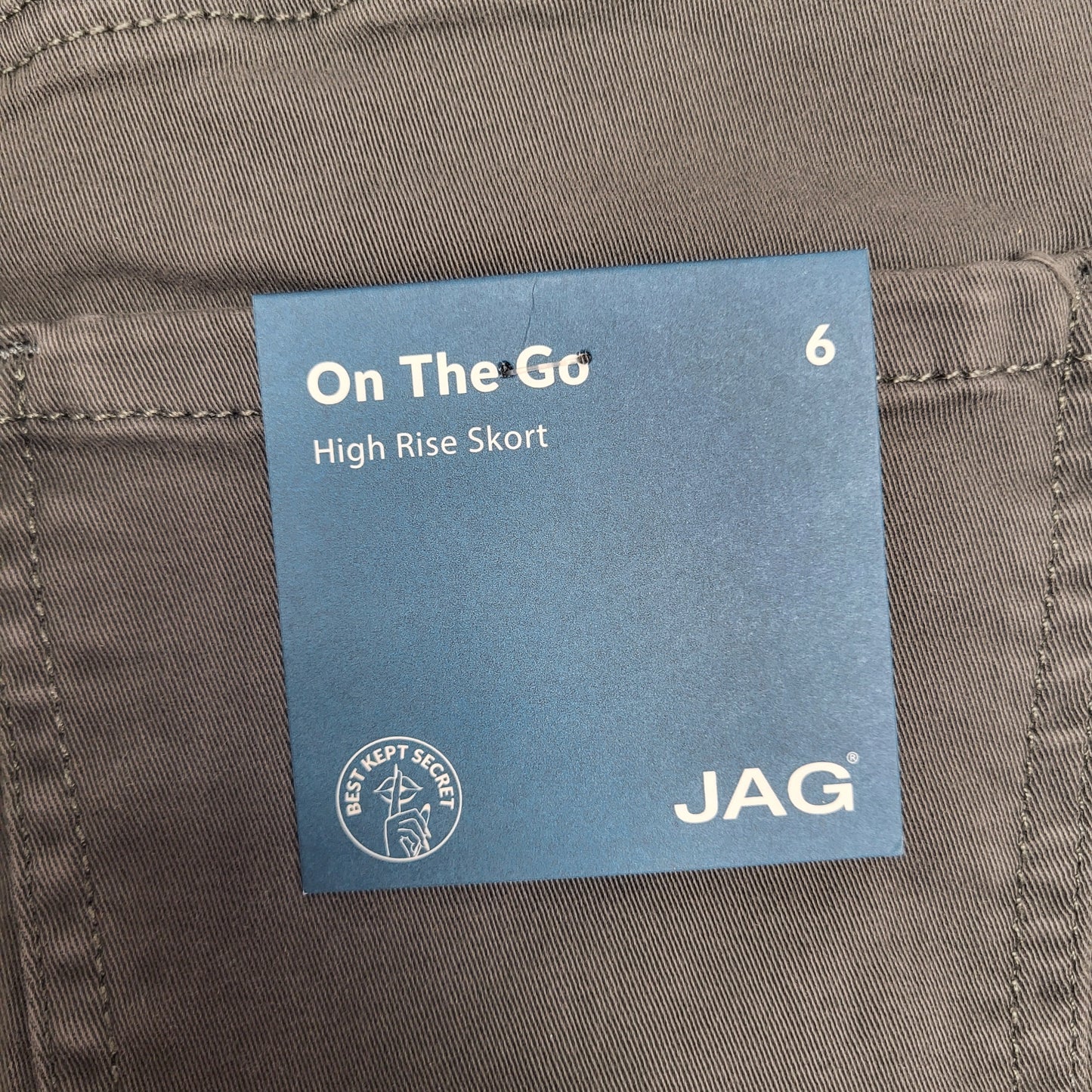 JAG On-the-go Mid Rise Pull-On Skort Womens Sz 5 Olive J3101AWL617