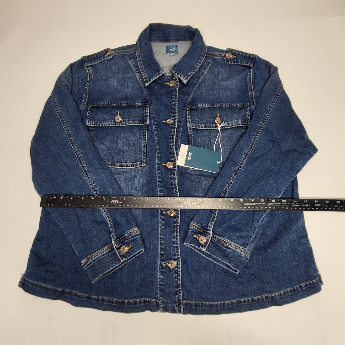 JAG Shaylie Denim Button Up Jacket Women's Sz XL Harbor Blue  J8310SAP326