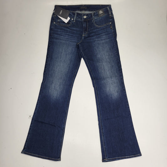 SILVER JEANS CO. Britt Curvy Fit Low Rise Slim Boot Sz 34/31 Indigo L90601CVS337