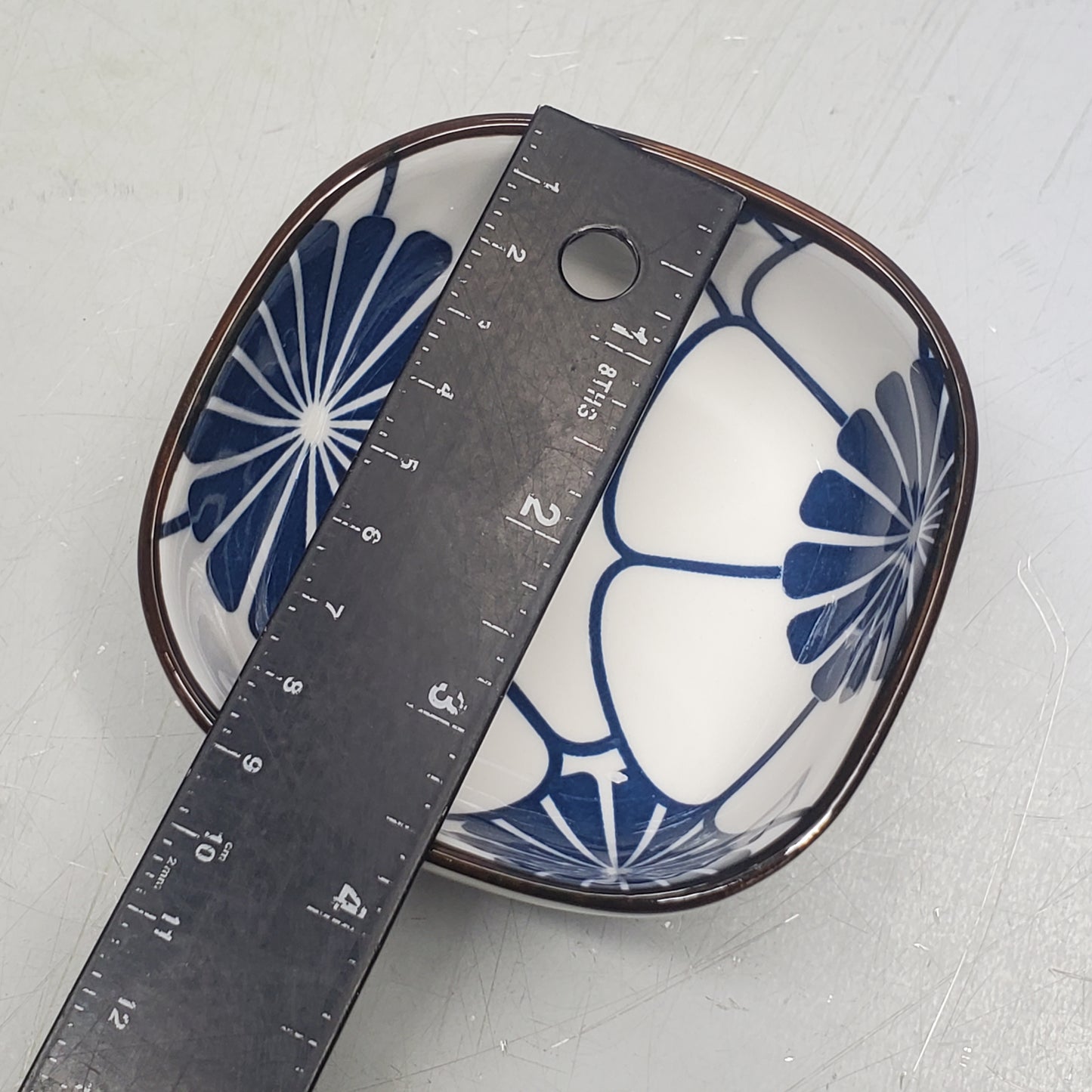 ZA@ IVYMEI (6 Piece) Mini Ceramic Dipping Sauce Dish Rice Bowls 6oz-3.5"Wx1.75"H Blue / White 6PSWAN G