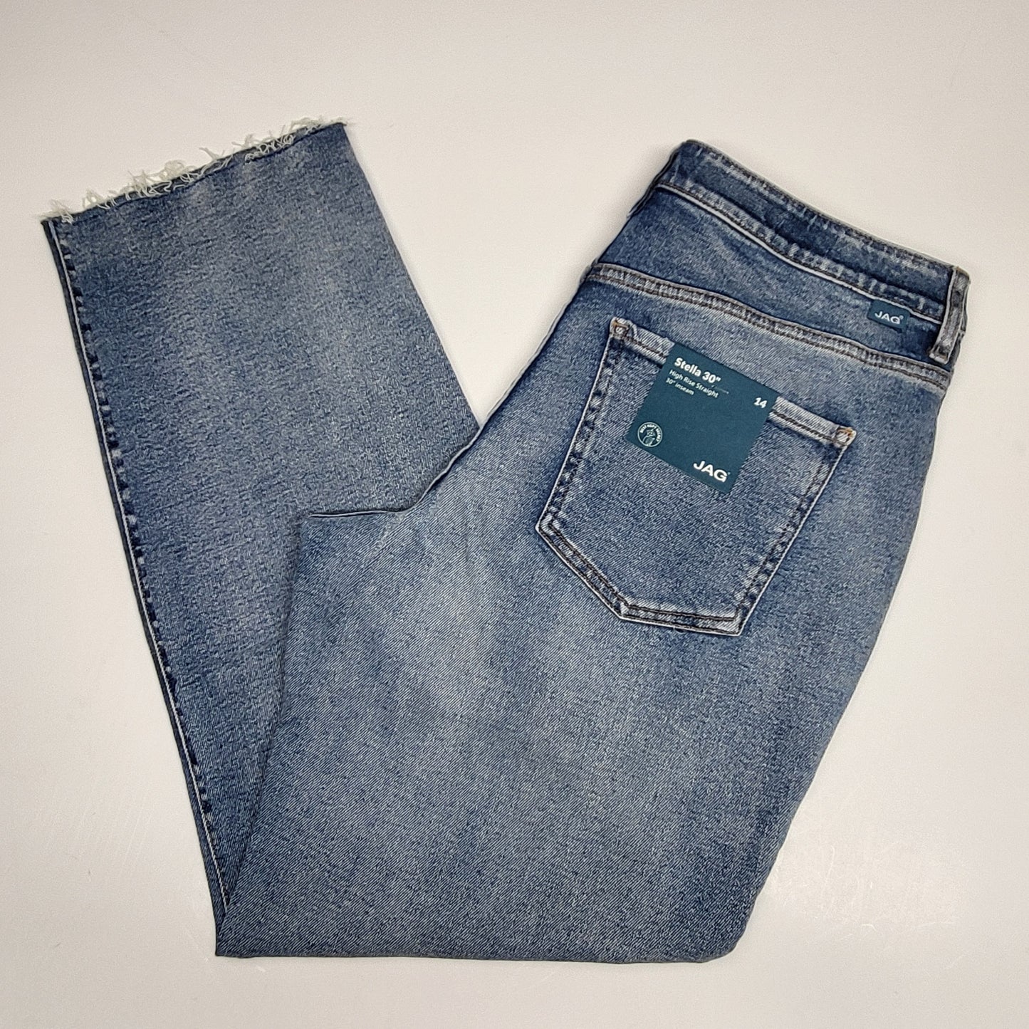 JAG Stella High Rise Slim Fit Straight  Womens Sz 14 Seashore J2906SAT108