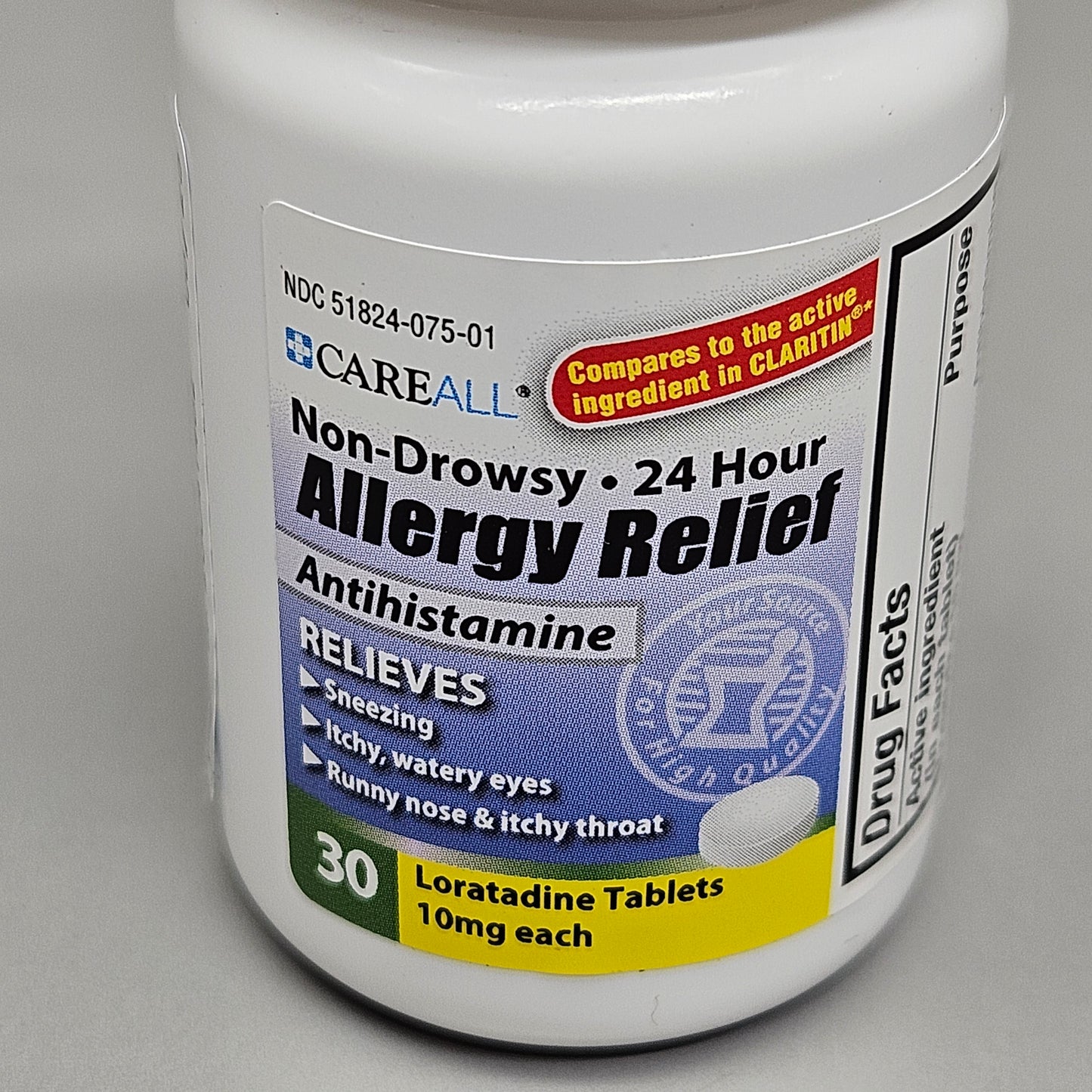 CAREALL (4 PACK) Non-Drowsy 24 Hour Allergy Relief 30 Loratadine Tablets BB 08/25