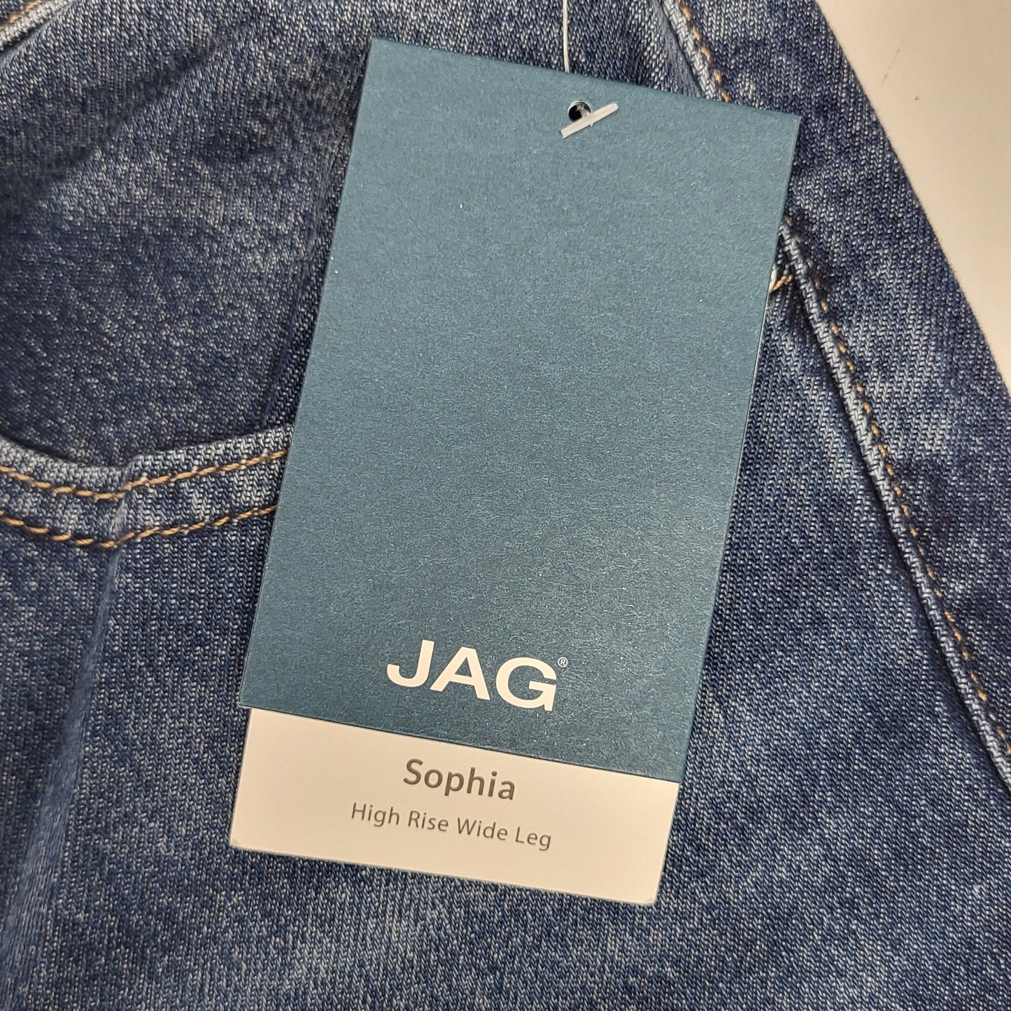 JAG Sophia High Rise Wide Leg Jeans Womens Sz 12/30 Eiffel Blue J2951ACS383