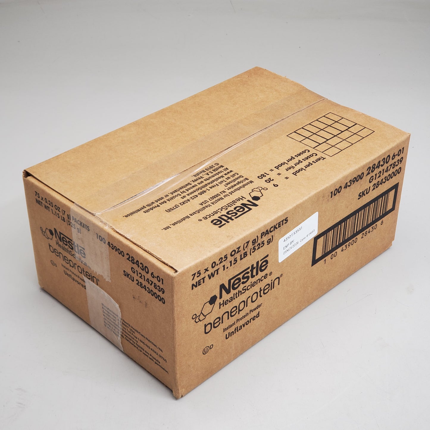 ZA@ NESTLE (75 Pack) Beneprotein Instant Protein Powder 0.25 oz Unflavored G12147839 BB 11/26