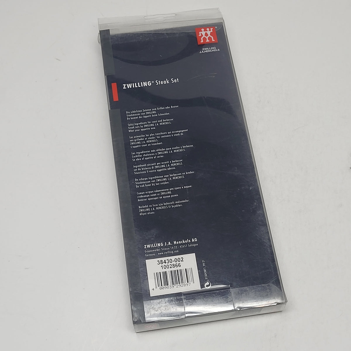 ZWILLING J.A. HENCKELS Steak Knife Set of 4 Black/Silver 38430-002 1002866