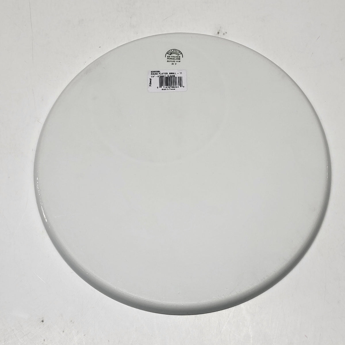 PILLIVUYT Porcelain Round Platter Small 11.25"x11.25"  630929BL