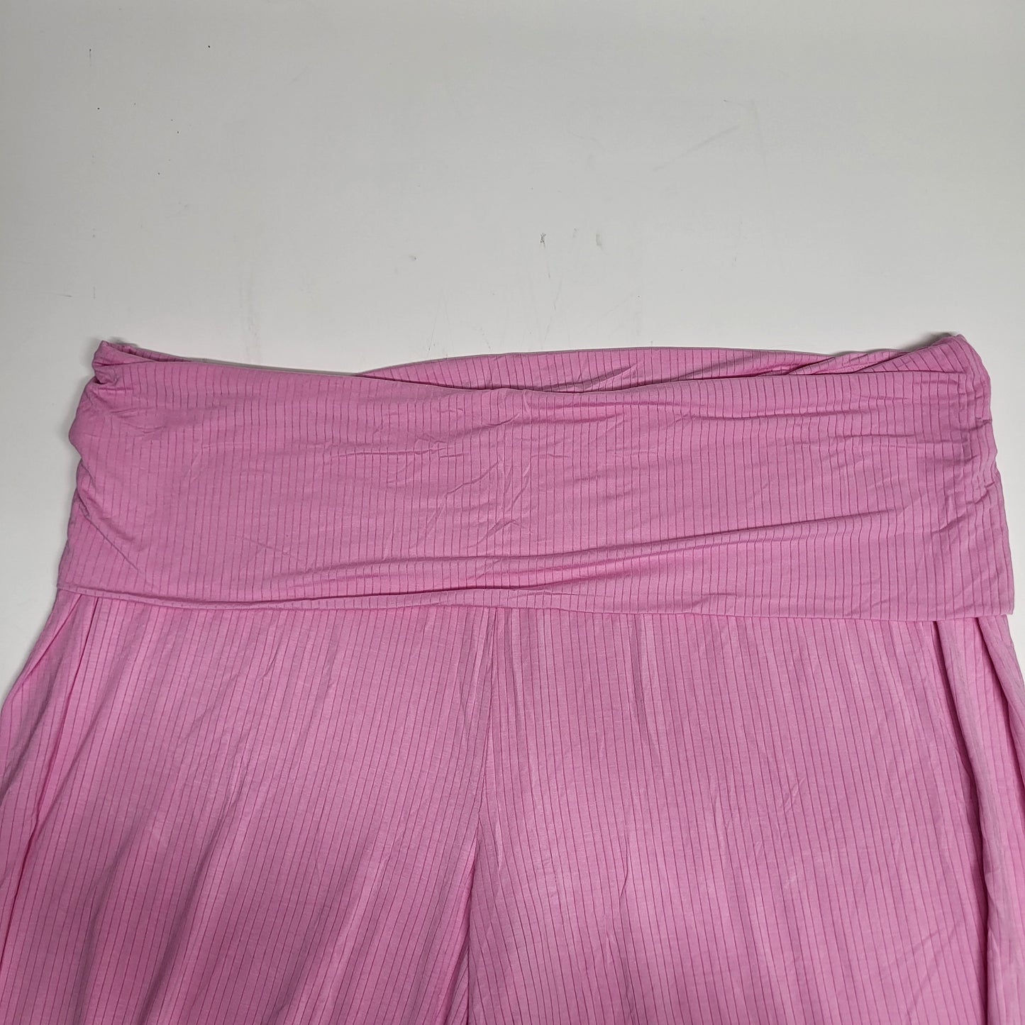 SOLID AND STRIPED Float Rib Foldover Pant Women's Sz 4XL Pink Frosting
