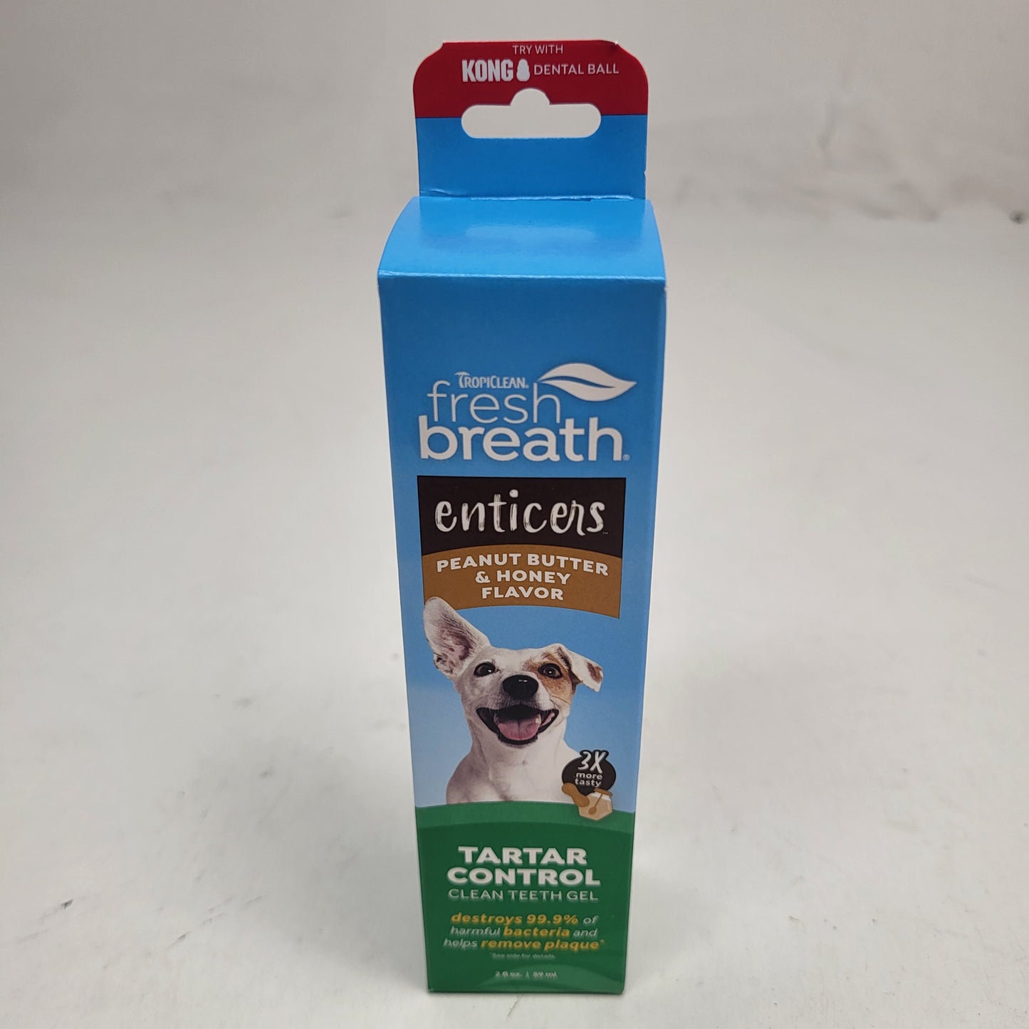 TROPICLEAN (3 PACK) Enticers Tarter Control Dog Clean Teeth Gel PB & Honey Flavor 2 oz