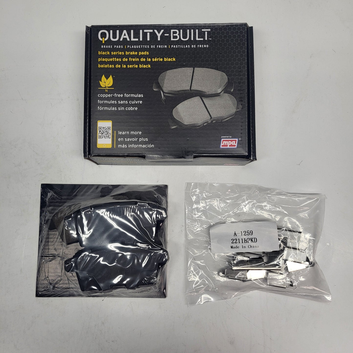 QUALITY-BUILT Ceramic Disc Brake Pad Set Black Rear 1003-1259C